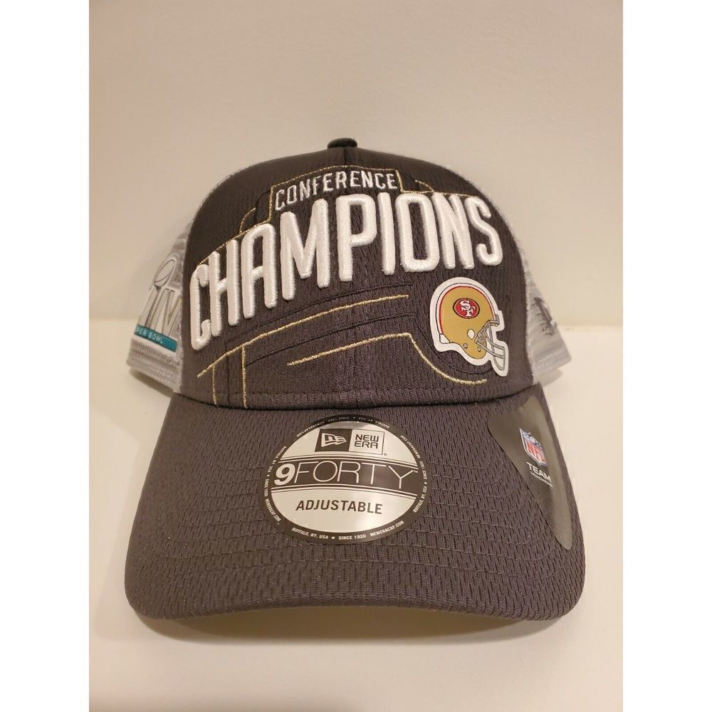 New Era 9Forty LIV Conference Champions SF 49ers Hat Gray SnapBack Cap NFL 100
